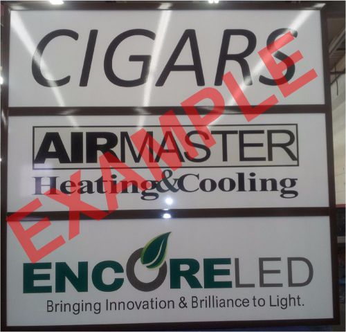 3 ft x 4 ft aluminum led lighted box sign -framed kit- painted *easy assemble for sale