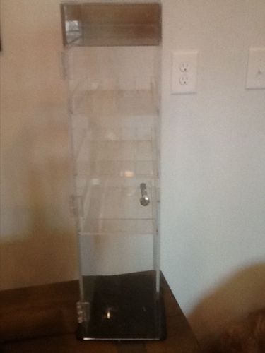 ACRYLIC LOCKING DISPLAY CASE FOR E-LIQUID/VAPE SUPPLY ETC.  Used