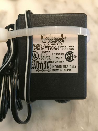 Calrad AC Adaptor Adapter Class 2 Transformer Model 45-746