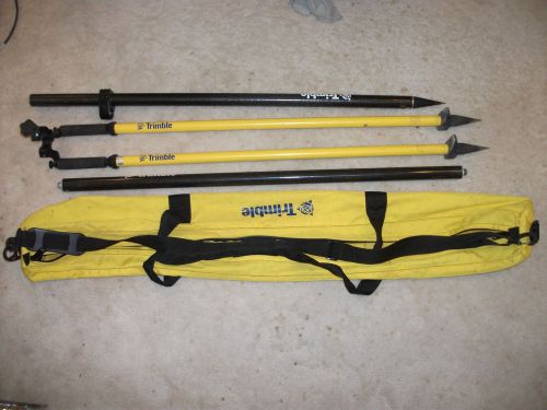 Trimble GPS Tripod Carbon fiber steel Tips soft case surveying Seco Topcon Leica