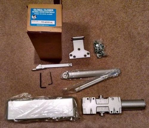 NewGlobal TC4300-AL Heavy Duty Door Closer 1-6 Spring Size w/ Parallel Arm Bkt