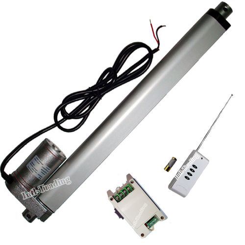 12&#034; Stroke Heavy Duty Linear Actuator&amp;Wireless Remote 220 Pound Max Lift DC 12V