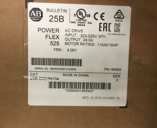 Allen Bradley  Powerflex 525,  25B-D024N104 New