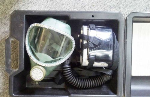 MSA GAS MASK TYPE GML RESPIRATOR SZ MEDIUM CANISTER FILTER with case
