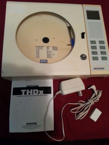 Dickson Temp Humidity Dew Point Chart Recorder THDX w/ manual+power supply