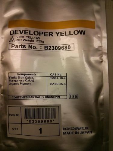 Ricoh Parts MPC2500 MPC3000 MPC3500 MPC4500 Yellow Developer B2309680