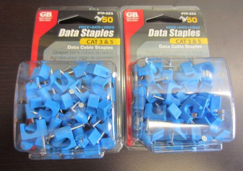 Cat 3 &amp; 5 Data Cable Staples. 50-Pack---2PACKS..100 STAPLE..PTP-325