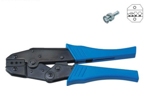 Coax Coaxial Cable Ratchet Plier Crimper 0.315&#034;/0.252&#034;/0.068&#034;HEX &amp; 0.042&#034; SQ x 1