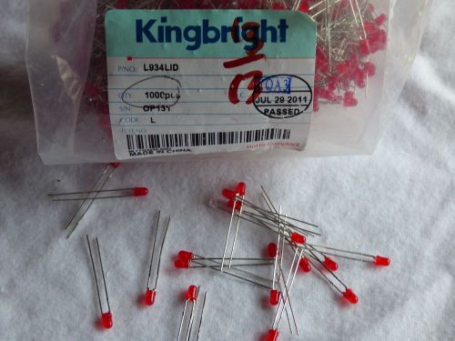 About 1,000 pcs LED-00059-LF Red LED Discrete Low Current PbFREE p/n 03748