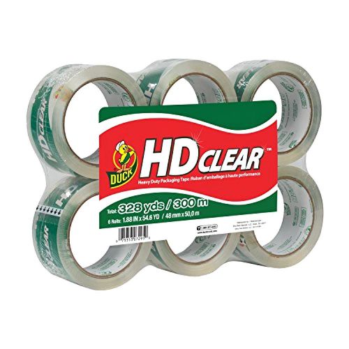 Duck Brand HD Packaging Tape Packaging Tape 1.88 inch x 54.7 Yard Crystal Cle...