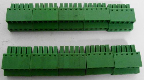 (10) Phoenix Contact Front-MC1.5-3.81 PA6.6-FR 5 Pole Terminal Block Connector