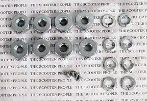 Vespa VBB VBA Set of 8 Drum Nut Washer Screw Kit - TSP