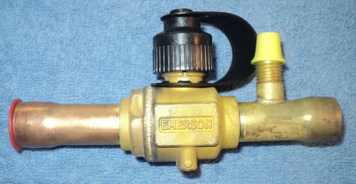 NEW~ EMERSON 7/8&#034; ODF BVS-078 Refrigeration Ball Valve with Access Valve