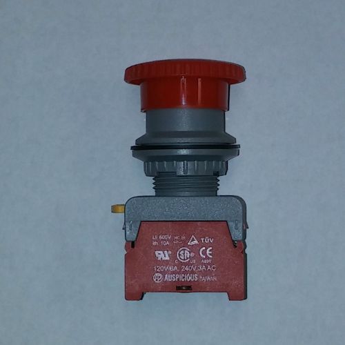 Auspicious lmb30-1o/c cnc latching emergency stop switch 120v 6a/240v 3a for sale