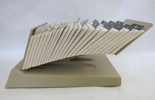 VTG Rolodex Eldon E File NEW IN BOX Sleek New Age Design Beige