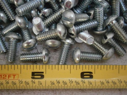 Machine Screws #10/24 x 1/2&#034; Long Slotted Round Head Steel Zinc Lot of 100 #1495