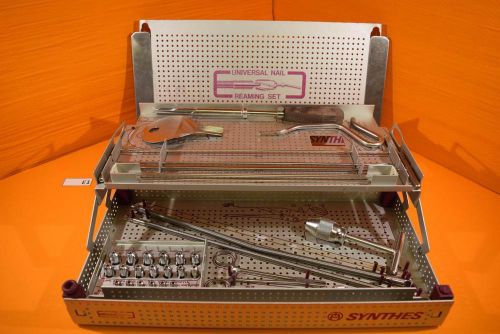 Synthes Universal Nail Reaming Set of 33 Pieces with Tray