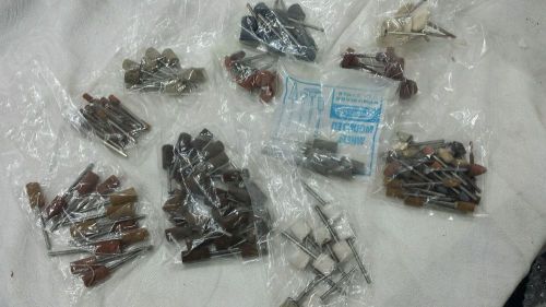 Lot of 125+ pcs 1/8&#034; shank mounted  abrasive  points for sale