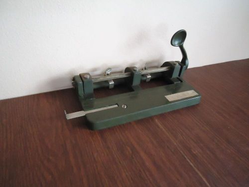 Vintage Heavy Duty Wilson Jones Hummer #308 Adjustable 3-Hole Paper Punch