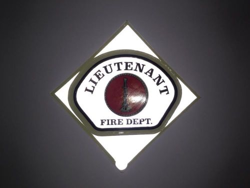 Glo-Flex &#034;LIEUTENANT&#034; Rank Sticker, Fire Rescue, Reflective, Glow in the Dark