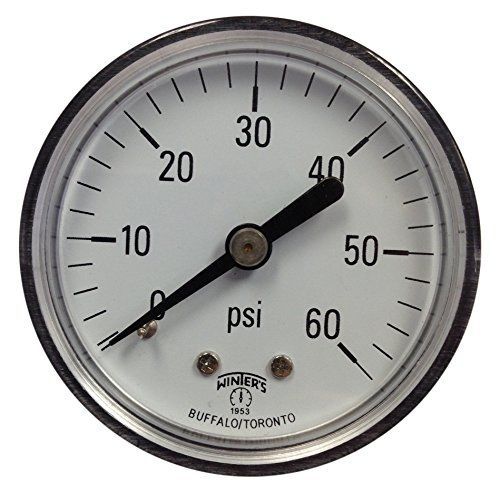 Winters 194-b pem series swimming pool gauge, 0-60 psi, 1/4&#034; npt, back connect for sale