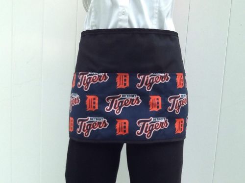 Black Detroit Tiger server waitress waist apron 3 pocket restaurant Classyaprons