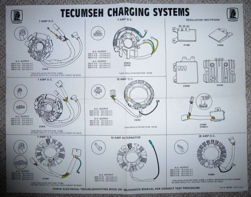 TECUMSEH CHARGING SYSTEMS SHOP WALL  MANUAL