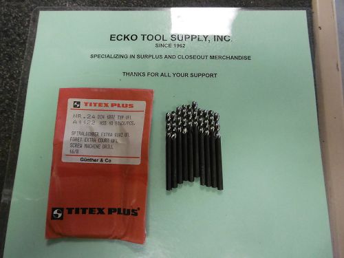 SCREW MACHINE DRILL #24 DIA HSS 135 SPLIT TITEX UFL SERIES GERMANY NEW10PCS$7.50