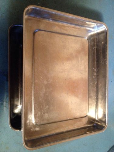 Lot Of (2) Bon Chef Stainless Steel Rotisserie Pan Rectangular