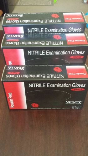 300 SKINTX BLACK NITRILE EXAM PF GLOVES - SIZE X LARGE