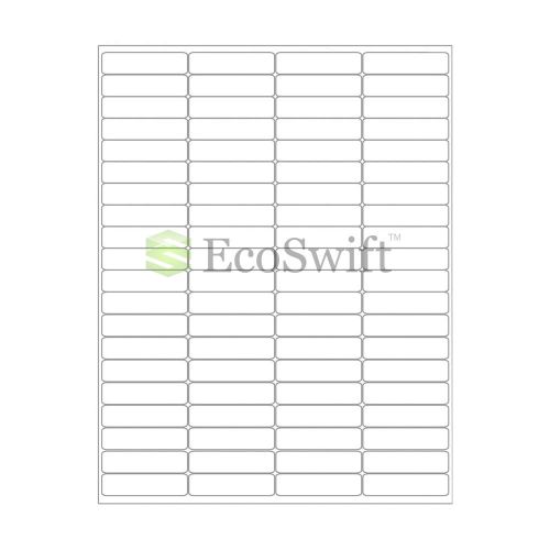 (8000) 1.75 x 0.5 laser address shipping mailing labels 80 per sheet 1 3/4 x 1/2 for sale