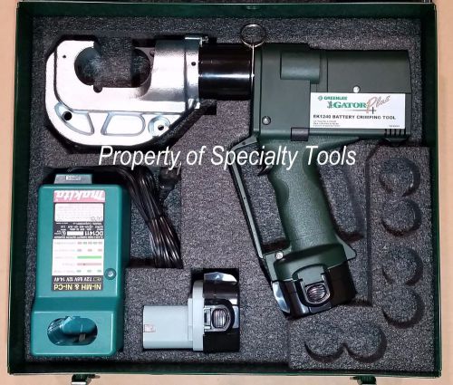 Greenlee gator ek1240 battery hydraulic crimper 12 ton u die crimping tool excln for sale