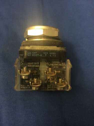 USED ALLEN-BRADLEY PUSHBUTTON FLUSH BLACK HEAD 800T-A SERIES T 4, 13