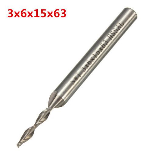 2 pcs 3mm 2 Flute Milling Cutter Extended Aluminium End Mill Cutter CNC Bit