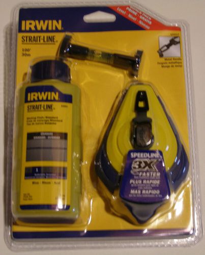 Irwin strait-line 100&#039; chalk line reel combo set with bonus line level - sealed for sale