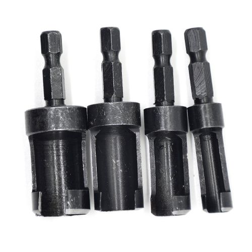 4pcs/set round wood plug hole cutter drill bit cutting dowel maker work saw tool for sale