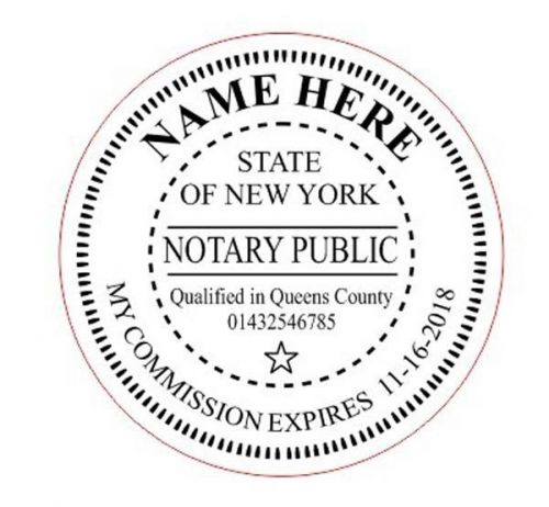 For new york round notary self inking rubber stamp for sale