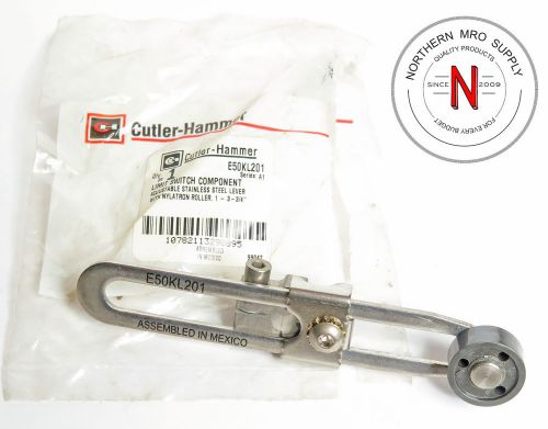 CUTLER HAMMER E50KL201 ADJUSTABLE STAINLESS LEVER &amp; NYLATRON ROLLER, 1&#034;-3.750&#034;