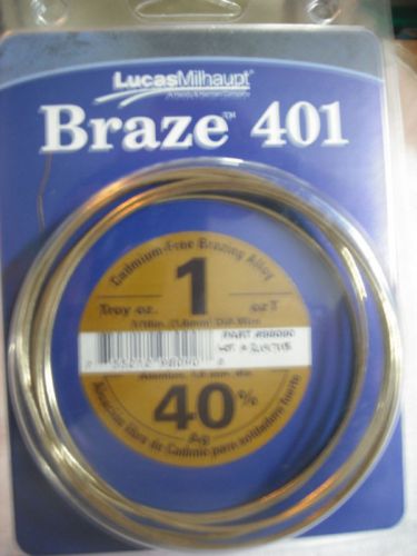 Silver Brazing Alloy, Lucas Milhaupt, Braze 401. 40/1