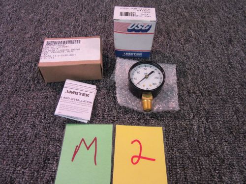 Ametek usg gauge 2&#034; 0-300 psi 1/4&#034; npt p500 1/4lm2in-300psi military surplus new for sale