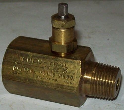 Deltrol Pneu-trol 3/8&#034; Brass Needle Valve NMF25B