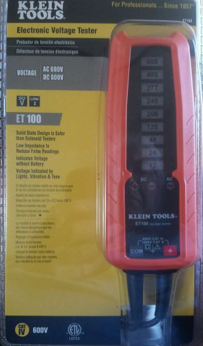 Klein Tools ET100 ELECTRONIC VOLTAGE TESTER NEW, SEALED,ORIGINAL PACKAGE!!!