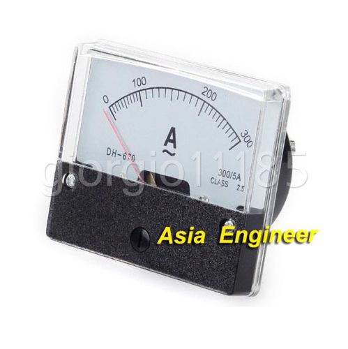 2pcs rectangle analog amp meter ac 300a current transformer for sale