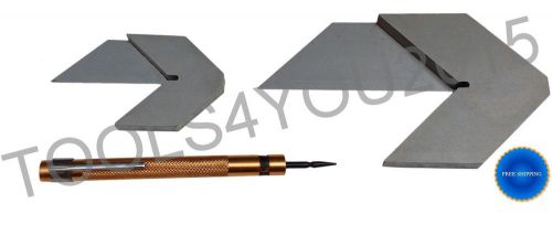 CENTER SQUARE (1-1/2&#034; + 3&#034;) &amp; ALUMINIUM SCRIBER (4&#034;) SET : COMBO KIT OF 3 Pcs.