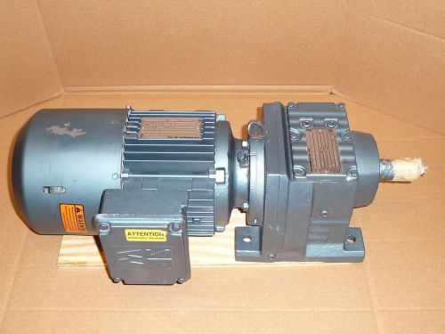 Sew-Eurodrive Motor Gearbox Brake R57DT90S4BMG2HR, 36 RPM, 230/460VAC, 60Hz