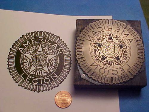 Us american legion logo emblem national international letterpress printers cut for sale