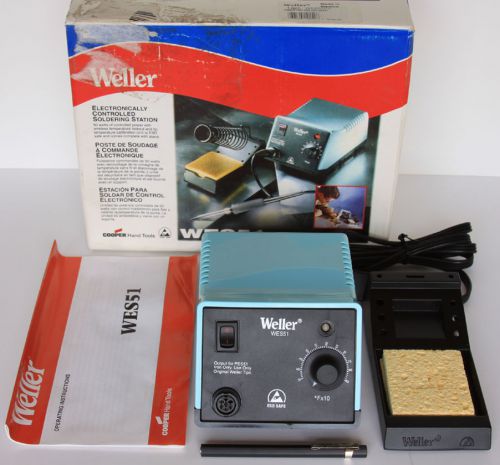 Weller wes51 esd safe soldering station, iron holder base and lockout tool for sale