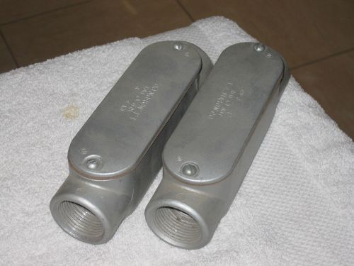 (2) TYPE C CONDUIT BODY 1&#034; REDODOT COVER / GASKET ALUMINUM