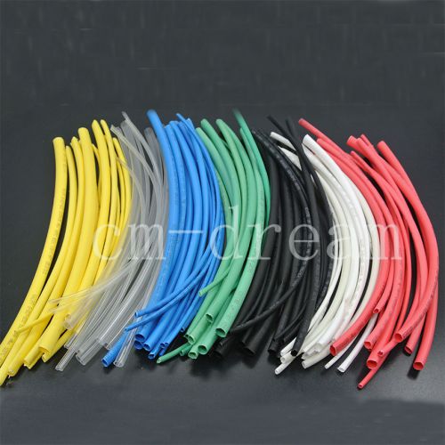 6Size 84PCS 7Colours Assortment 2:1 Heat Shrink Tubing Tube Sleeving Wrap 1.5-6