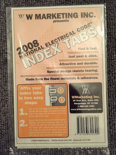 NEC 2008 Tabs for NEC Code Book &amp; Handbook - NFPA Electrical Code Book Tabs